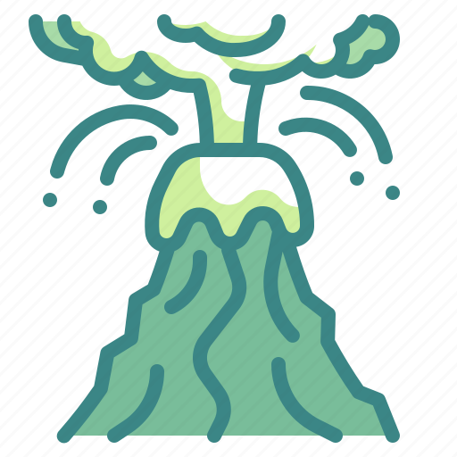 Volcano, eruption, danger, nature, disaster icon - Download on Iconfinder