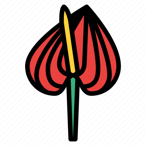 Anthurium, flower, tropical, nature, plant icon - Download on Iconfinder
