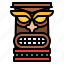tiki, tribal, culture, wooden, tropical 