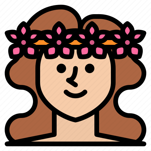Woman, hawaiian, head, flower, decoration, accessories icon - Download on Iconfinder