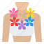 hawaiian, neck, flower, decoration, accessories, dressing 