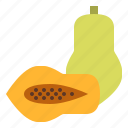 papaya, tropical, plant, fruit