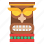 tiki, tribal, culture, wooden, tropical 