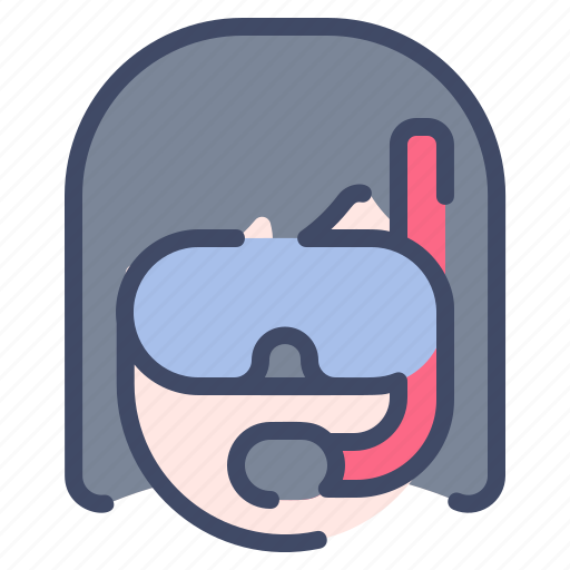 Dive, mask, people, sea, snorkeling, underwater, woman icon - Download on Iconfinder