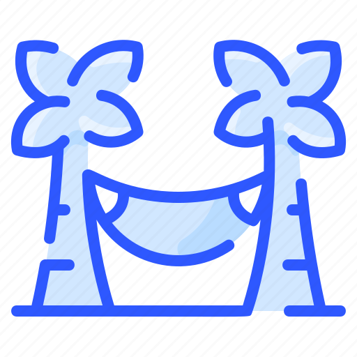 Beach, coconut, hammock, palm, summer, tree, vacation icon - Download on Iconfinder