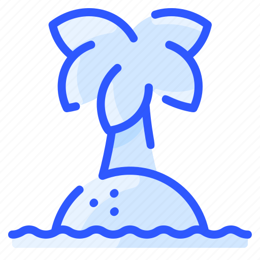 Beach, coconut, island, palm, sand, sea, tree icon - Download on Iconfinder