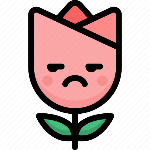 Annoying, emoji, emotion, expression, face, feeling, tulip icon - Download on Iconfinder