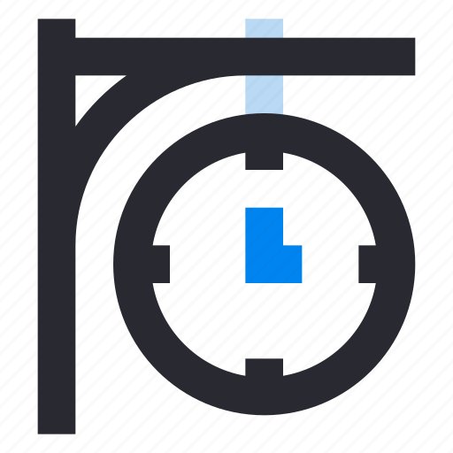 Public transportation, transport, clock, arrival, hang, station, time icon - Download on Iconfinder