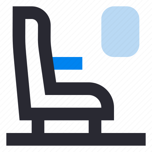 Public transportation, transport, seat, airplane, chair, passenger icon - Download on Iconfinder
