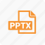 document, file, pptx, type, type pptx 