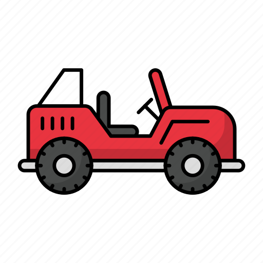 Four wheel drive, jeep, vehicle, tranport, roofless, car icon - Download on Iconfinder