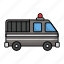 police van, police wagon, transport, police car, vehicle, automobile 