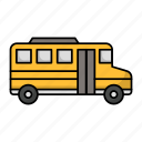 school bus, transport, vehicle, truck, automobile, transportation