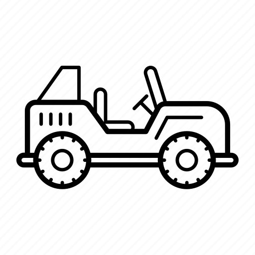 Four wheel drive, jeep, vehicle, tranport, roofless, car icon - Download on Iconfinder