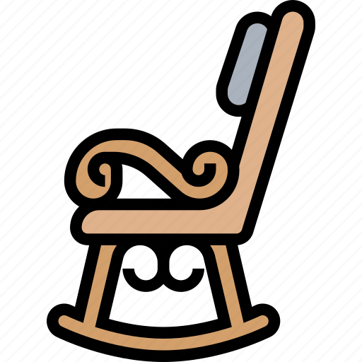 Rocking, chair, wood, home, leisure icon - Download on Iconfinder