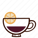 romano, coffee, drink, cafe, espresso, lemon