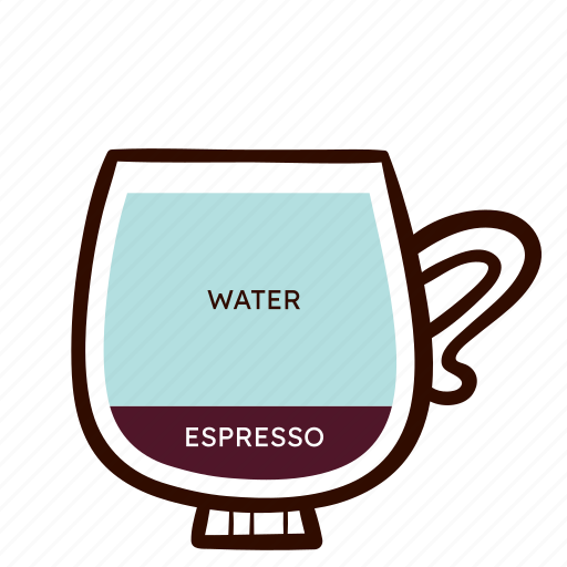 Americano, espresso, coffee, drink, whater icon - Download on Iconfinder