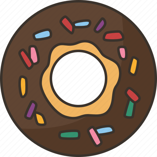 Donut, chocolate, sprinkle, dessert, delicious icon - Download on Iconfinder