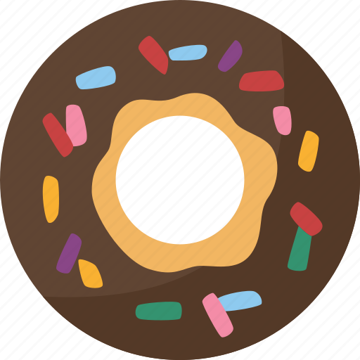 Donut, chocolate, sprinkle, dessert, delicious icon - Download on Iconfinder