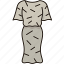 dress, blouson, sleeves, female, garment