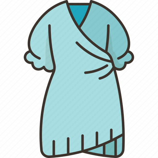 Dress, wrap, sleeve, fashion, female icon - Download on Iconfinder