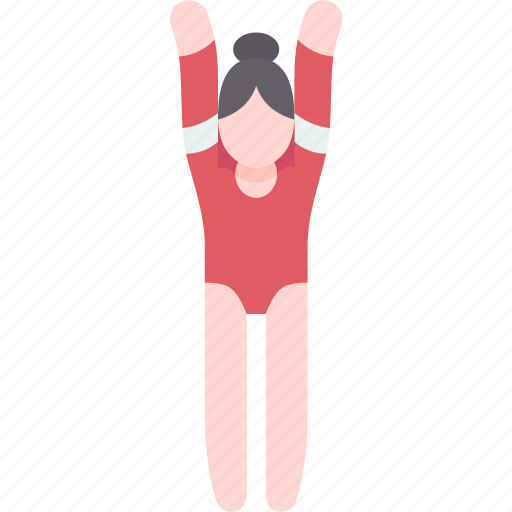 Gymnastics, landing, pose, athlete, performance icon - Download on Iconfinder