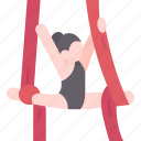 rope, gymnast, flexibility, strength, exercise