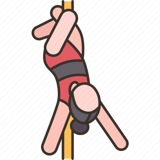 Gymnast, pole, dancing, performing, flexibility icon - Download on Iconfinder