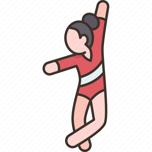 Gymnastics, artistic, athlete, acrobatic, performance icon - Download on Iconfinder