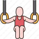 gymnastics, rings, men, competition, strength