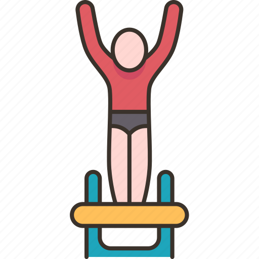 Springboard, platform, artistic, gymnast, jump icon - Download on Iconfinder