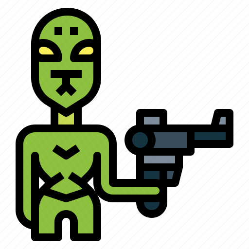 Alien, creature, extraterrestrial, invaders, weapon icon - Download on Iconfinder