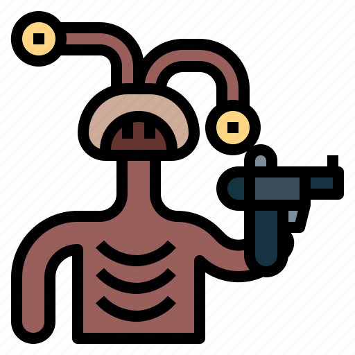 Alien, creature, extraterrestrial, invaders02, weapon icon - Download on Iconfinder