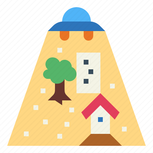 Drain, house, invaders, tree, ufo icon - Download on Iconfinder