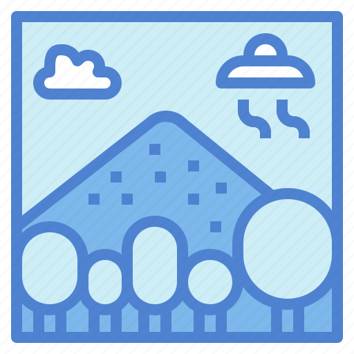 Landscape, mountain, spaceship, tree, ufo icon - Download on Iconfinder