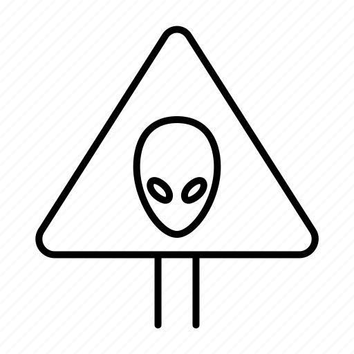 Sign, alien, warning, signaling icon - Download on Iconfinder