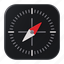 compass, app, interaction, mobile, application, smartphone, user, web 