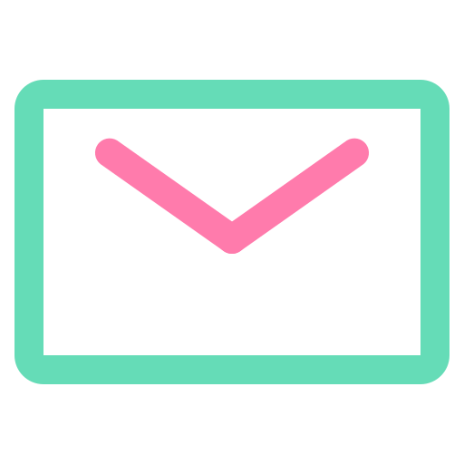 Envelope, blue, pink, mail, message icon - Free download