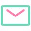 envelope, blue, pink, mail, message 