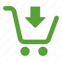 add, arrow, buy, cart, shopping cart