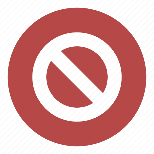 Ban circle, ban traffic, cancel, diagonal, no entry, no parking, stop icon - Download on Iconfinder