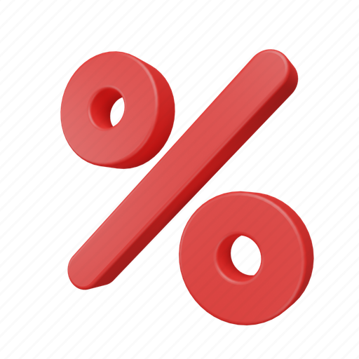 Percent, sale, discount, percentage, info, shopping, finance 3D illustration - Download on Iconfinder