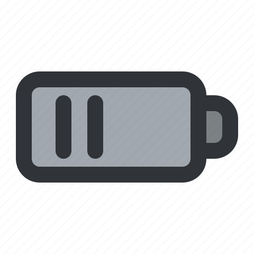 Battery, charge, half, level, status icon - Download on Iconfinder