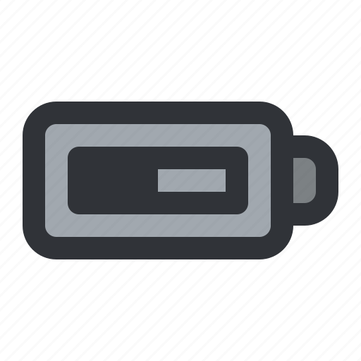 Battery, charge, half, level, status icon - Download on Iconfinder
