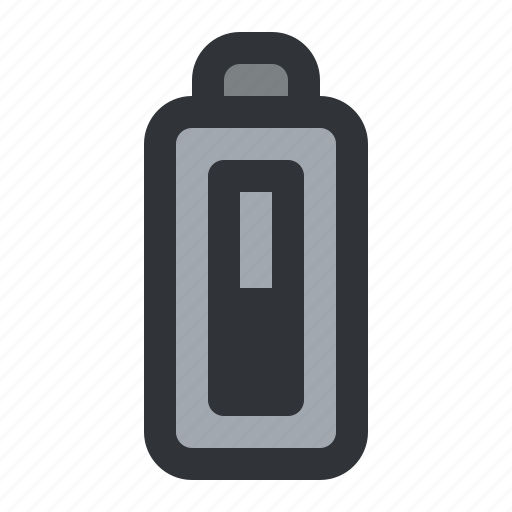 Battery, charge, half, level, low, status icon - Download on Iconfinder