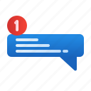 notification, bubble, message, chat