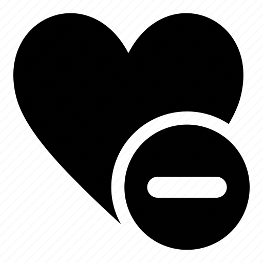 Bookmark, delete, favorite, heart, minus icon - Download on Iconfinder