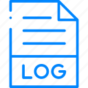 log, file, document, extension, format