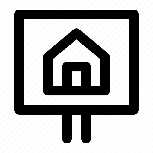 House, property, real estate, sale, sign icon - Download on Iconfinder
