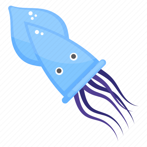 Calamari, marine animal, sea creature, sea life, squid icon - Download on Iconfinder